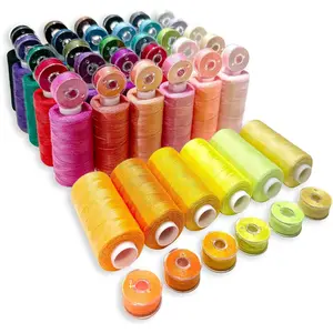 72 PCS Sewing, for Sewing Supplies, 36 Colors, 400 Yards Per Spool with Spools and Prewound Bobbins for Hand & Machine