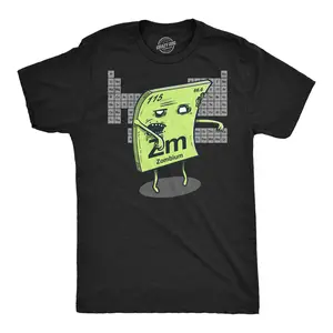 Mens Funny T Shirts Zombium Sarcastic Zombie Graphic Novelty Science Tee for Men Mens Funny T Shirts Cool Vintage Fashion T-Shirt Gift Classic Menswear Zombie Apparel for Men Funny Science Short Sleeve Novelty Black -