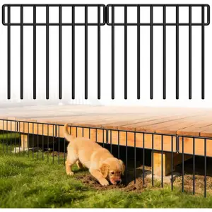 14 Pack 20Ft x 13Inch Rustproof Metal No Dig Animal Barrier Fence, Garden Border Fence Panels for Dog Rabbit Defense, Bottom Blocker for Outdoor Yard Patio Garden