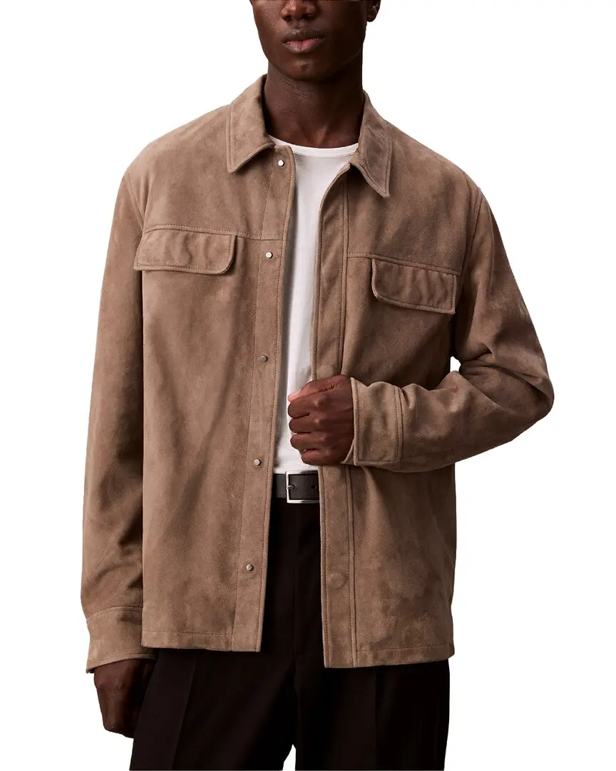 Calvin Klein Suede Shirt Jacket