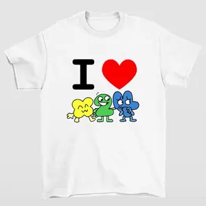I Love Bfdi Graphic Tee Animated Object Show Meme Fan Design