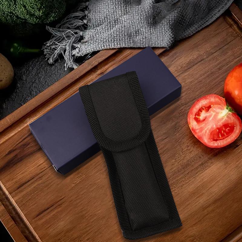 Multi-functional camping knife, high hardness sharp blade, non-slip handle, comes with a blue gift box, portable and easy to carry, suitable for home kitchen, outdoor camping and BBQ, fishing, and travel, the perfect gift for men!