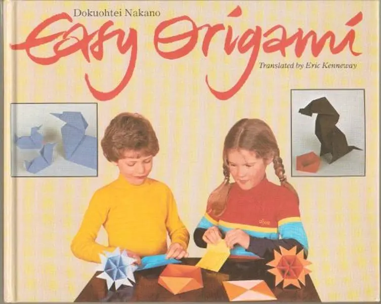 Used Hardcover Kid Book - Easy Origami by Dokhohtei Nakano, English Language, Good Art Tutorial for Children with Acrobats, Boat & Snake Designs, Illustrated Instructions
