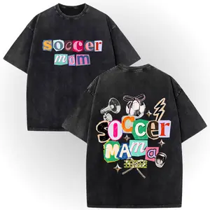 Soccer Game Day Mom T-Shirt – 100% Cotton Vintage Wash Double-Sided Soccer Mom Print, Tired Mom Club Tshirt,Soccer Aesthetic, Game Day Design. Great Gift # TikTokMadeMeBuyIt # GiftIdeas # GiftForHer