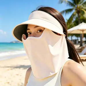 Full-Protection Sports & Outdoor Sun Hat with Detachable Magnetic Face Shield and Neck Protector