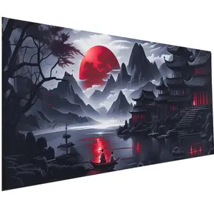 Large Size Japanese temple Diamond Art Kits For Adults,Diamond Painting Kits for Beginner, Full Round Diamond Mosiac Kits, Diy Handicrafts, Diamond Dots,Gem Art And Crafts For Home Decor, 32X16 Inch