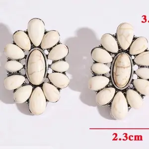 Ear Women Western  Stone Earrings Western Style Jewelry Earcuff