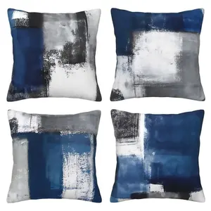 4pcs, Abstract -Themed Throw Pillow Covers, Abstract Throw Pillow Covers - Blend, Home Textile, for Sofa, Couch & Bedroom - Contemporary Style, Ideal for Home & Party Decor, Single Sided Printing, No Pillow Core
