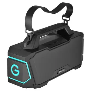 GearIt BOOM 120W Portable Bluetooth Speaker with IPX6 Water-Resistant, Adjustable Carry Strap, and RGB Lights for Karaoke Fun Handle Stereo Audio Smartphone