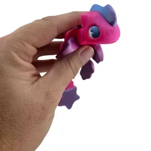 Lochi the Sea Dragon – 3D Printed Articulated Fantasy Figurine | Pink Ocean Monster Collectible