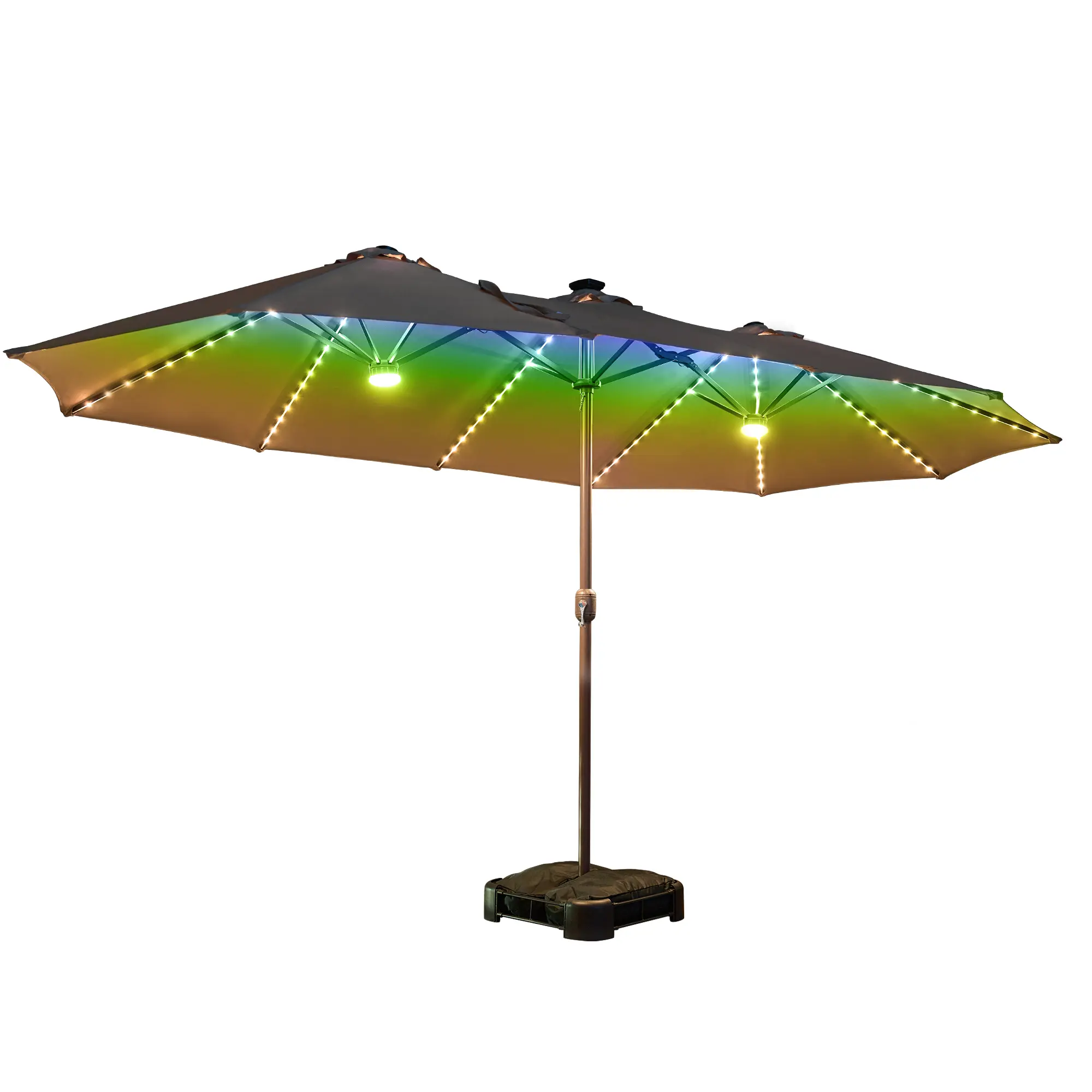 Light Grey With Solar Colored Lights