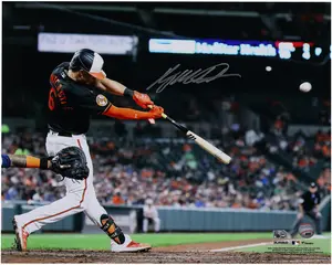 Ryan Mountcastle Baltimore Orioles Autographed 16" x 20" Horizontal Hitting Photograph - Fanatics Authentic Certified