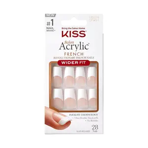 KISS Salon Acrylic French Wider Fit Nails - High Price