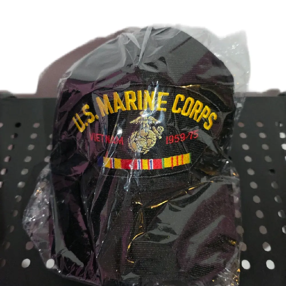 U.S. Marine Corps Vietnam Veteran Embroidered Cap - Military Themed Headwear for Veteran Pride
