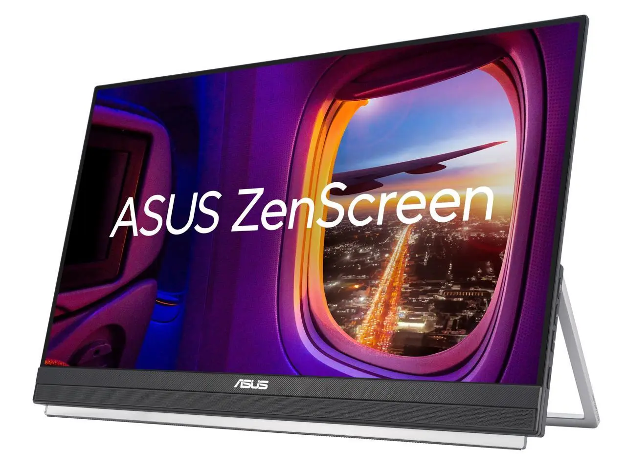 ASUS ZenScreen 22" (21.5" Viewable) 1080P Portable Monitor (MB229CF) - Full HD, IPS, 100Hz, USB-C PD 60W, Speakers, Carrying Handle, Kickstand, C-clamp Arm, Partition Hook, Subwoofer
