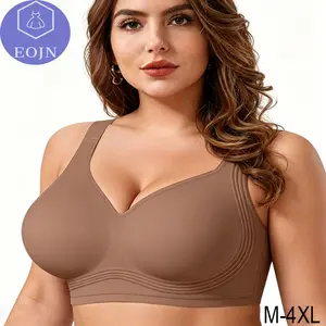 2026 Plus Size Full Coverage Bras for Women Supportive Wireless Push Up Bra No Underwire Seamless Bra for Women,M-4XL