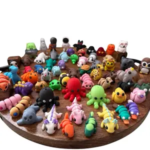 3D Printed Pocket Pets - Assorted Colorful Figures, Ideal for Collectors and Play, Includes Various Pets and Characters.