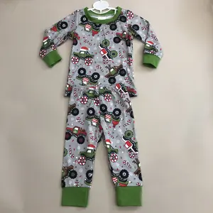 Kids Boy Christmas Pajamas Outfit Cars Toddler Boy Winter Clothing Set