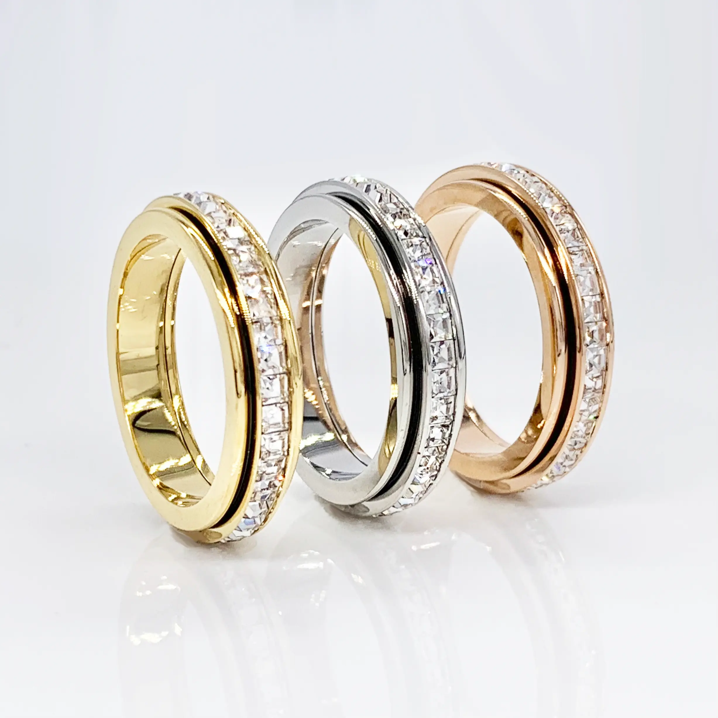 Spinner Ring Titanium steel Worry Ring, Meditation Ring