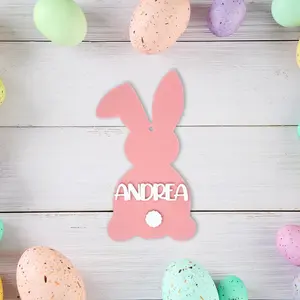 Easter Basket Bunny Tag | Personalized Bunny Easter Basket Tag | Easter Bunny Name Tag | Rabbit Egg Basket Tag | Personalized Basket Tag Gift