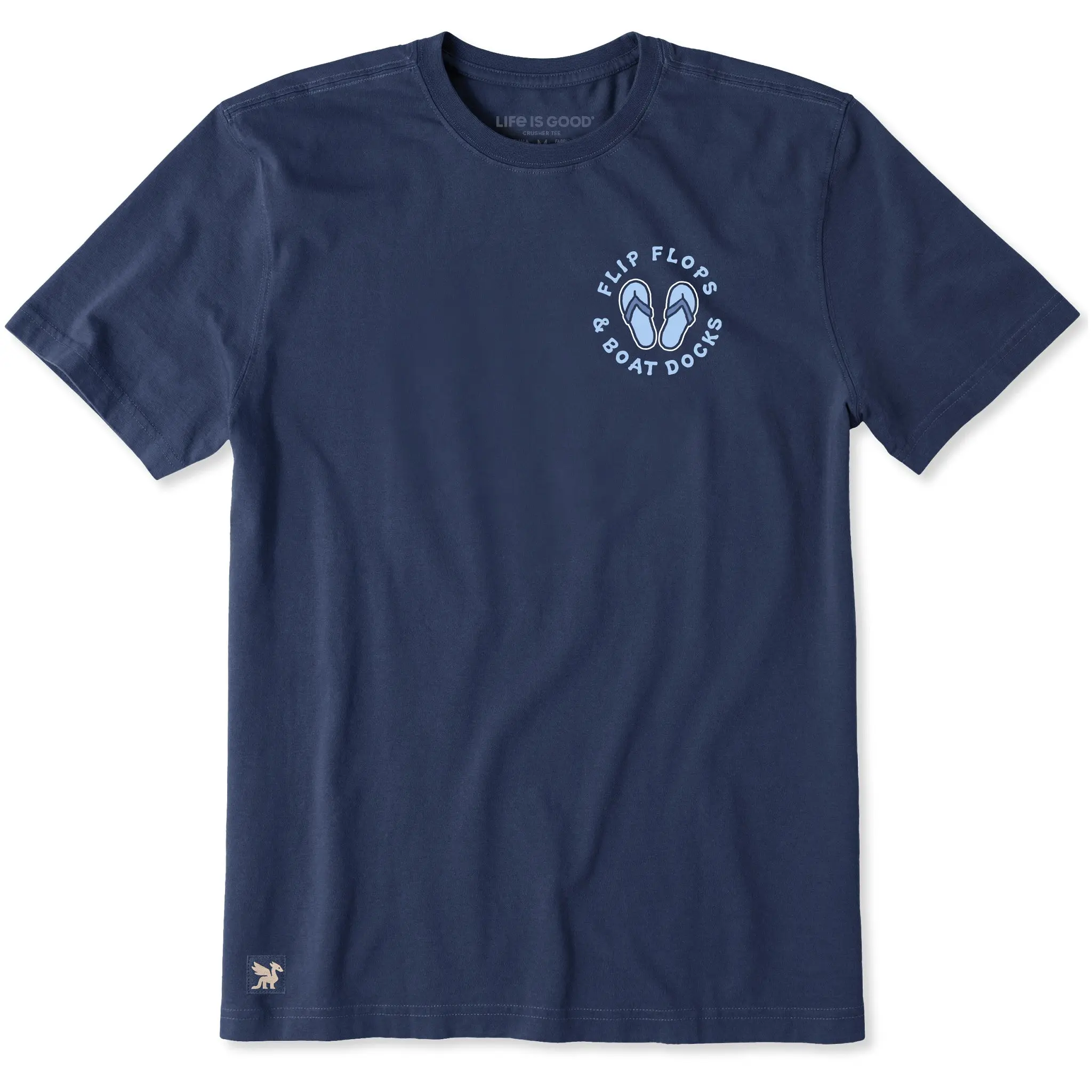 Men's Flip Flops & Boat Docks Badge Short Sleeve Tee