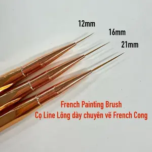 FlexOne French Liner Brush - Perfect French Nails any Shapes - Deep French Painting Brush - Thick Liner Brush Nail