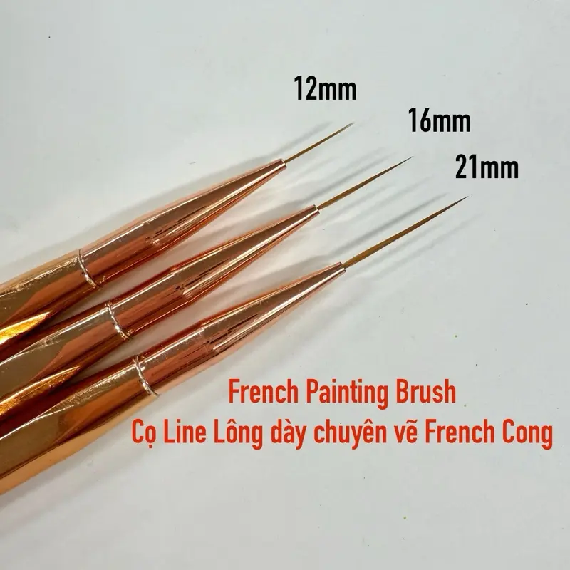 FlexOne French Liner Brush - Perfect French Nails any Shapes - Deep French Painting Brush - Thick Liner Brush Nail