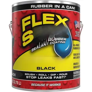 , Rubber Coating ant, , ible, Breathable, and , Roof Repair, Basements, RV, Campers, , Marine, EPDM, Masonry, Black, 1 Gallon