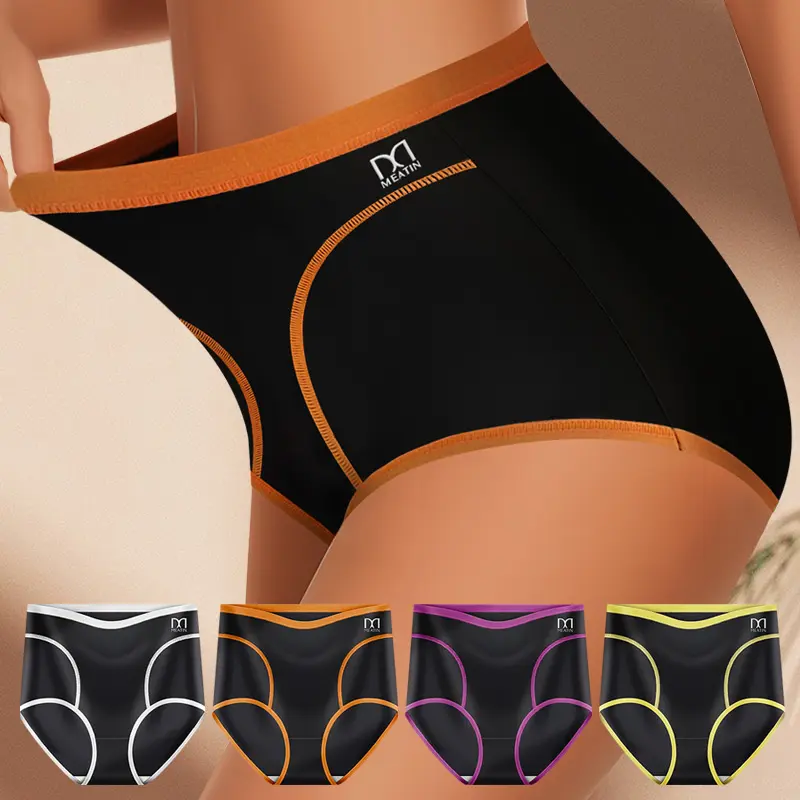 4 pcs QUASTI Summer women's midriff underwear, new color clashing fashionable and versatile, suitable for pool parties, beach wear, comfortable and lightweight best choice
