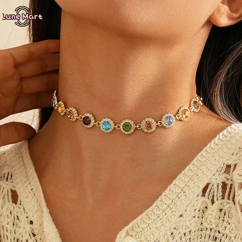 Women's Premium 2-Piece Accessories Set - Zircon Necklace, Bracelet Stacking 3-in-1 Jewelry for Women, Funky Fashion Gift, Sports-Outdoor Wristband-Compatible Costume Jewelry