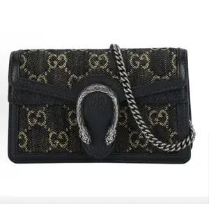 Pre-owned GUCCI Dionysus Mini Shoulder Bag with Tiger Head Closure, GG Supreme Canvas
