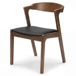 Reggie Dining Chair Black Leather - Set of 2