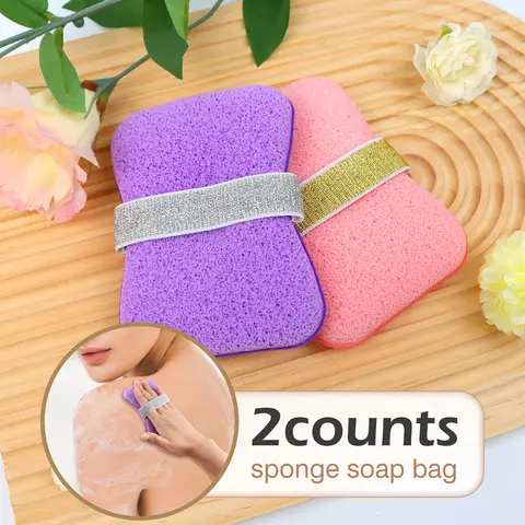 2 Counts Sponge Soap Saver Pouch, Mesh Material Allows Soap to Breathe , Dry Quickly