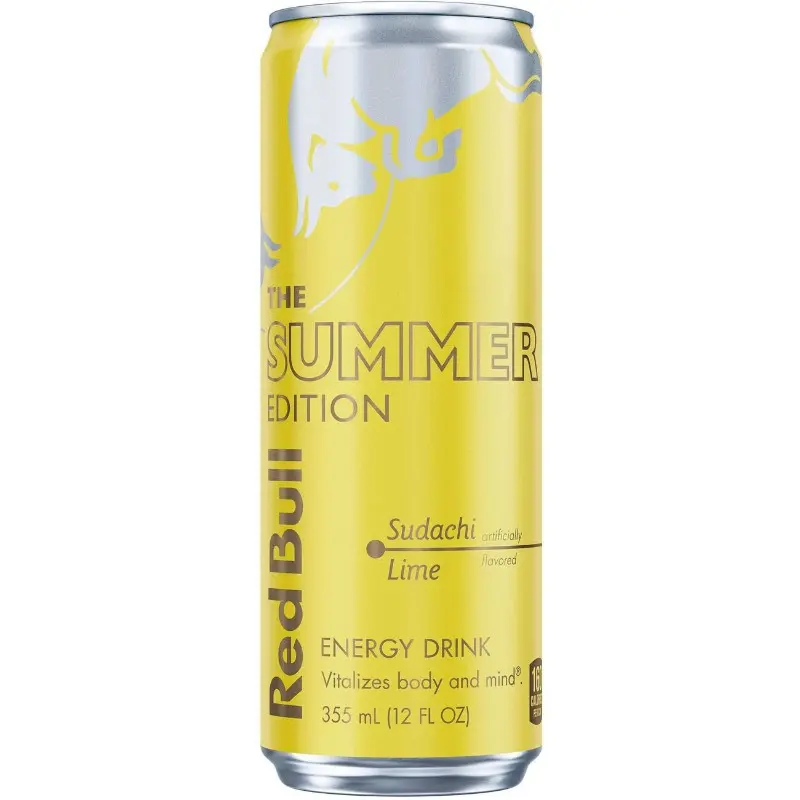 Red Bull Sunachi Lime Energy Drinks (5ct, 12oz) - Ambient Bulk Wholesale Pack, Adults' Focus Fuel, Refreshing Sparkling Caffeine Boost, Electrolyte-Infused Vitamin Beverage, Summer Flavor Sport Drink for Powering Through Your Day