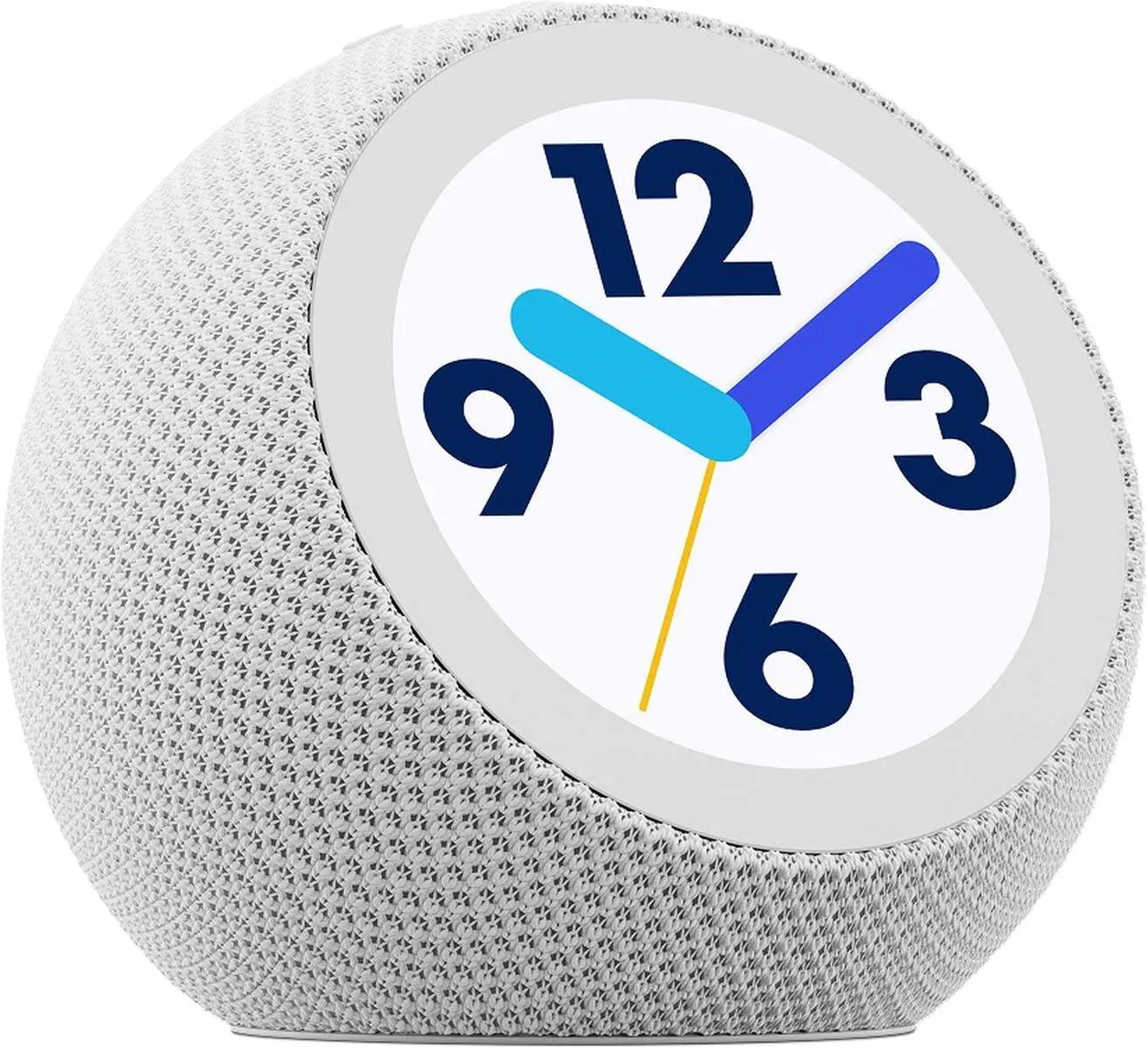 Amazon - Echo Time (all-new), Customizable smart clock, Smart alarms, Ambient sounds, Smart home hub, Designed for Alexa - Glacier White