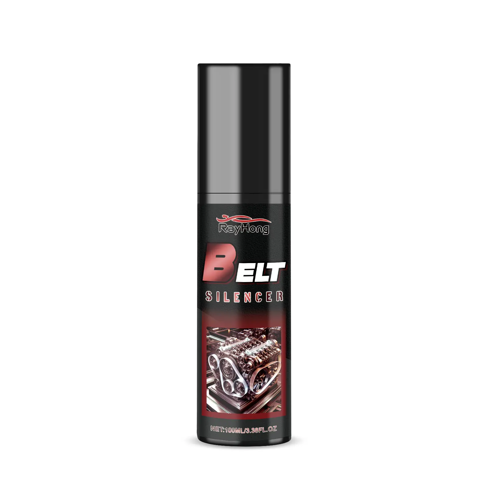 Rayhong Car Engine Belt Silencer Liquid - 100ml, 4*4*14.8cm EDTA Disodium Film Coating Car Maintenance Solution, Wear Protection, Noise Reduction, Friction Reduction, Aging Prevention, Elasticity Preservation, Dirt & Moisture Guard