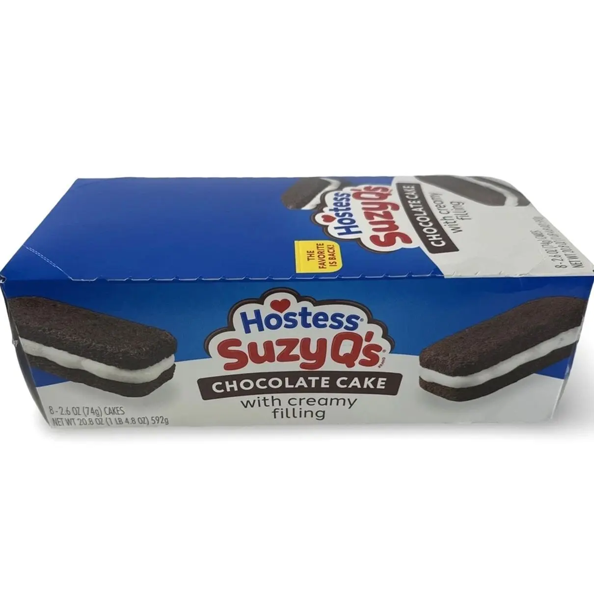 Hostess Suzy Q's Snack Cakes, Chocolate with Cream Filling, Full Size Single Ser