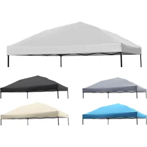 10x 10 Canopy Replacement Top, Replacement Cover for 10x10 Pop Up Canopy Tent (Top Cover Only) Silvery White