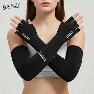 UPF 50+ UV Protection Cooling Ice Silk Arm Sleeves with Fingerless Gloves | SunSafeTok CyclingTok OutdoorTok Breathable Sun Sleeves | for Cycling Running Hiking Golf Fishing Outdoor Sports