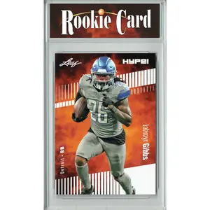 Certified Mint Jahmyr Gibbs 2023 Leaf HYPE 125 Only 5000 Made Rookie Card Detroit Lions