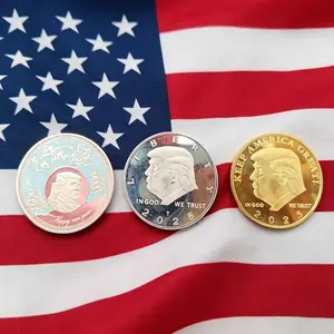 3PCS 2026 Trump 47th President Patriotic Memorial Coins, Non-Circulating Currency with Protective Box, Ideal Christmas Holiday Gift for Coin Collectors