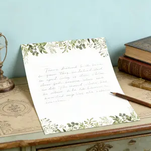 50 Sheets Leaf Stationery Paper Set, Beautiful Decorative Printing Paper, Leaf Letter Paper for Various Parties