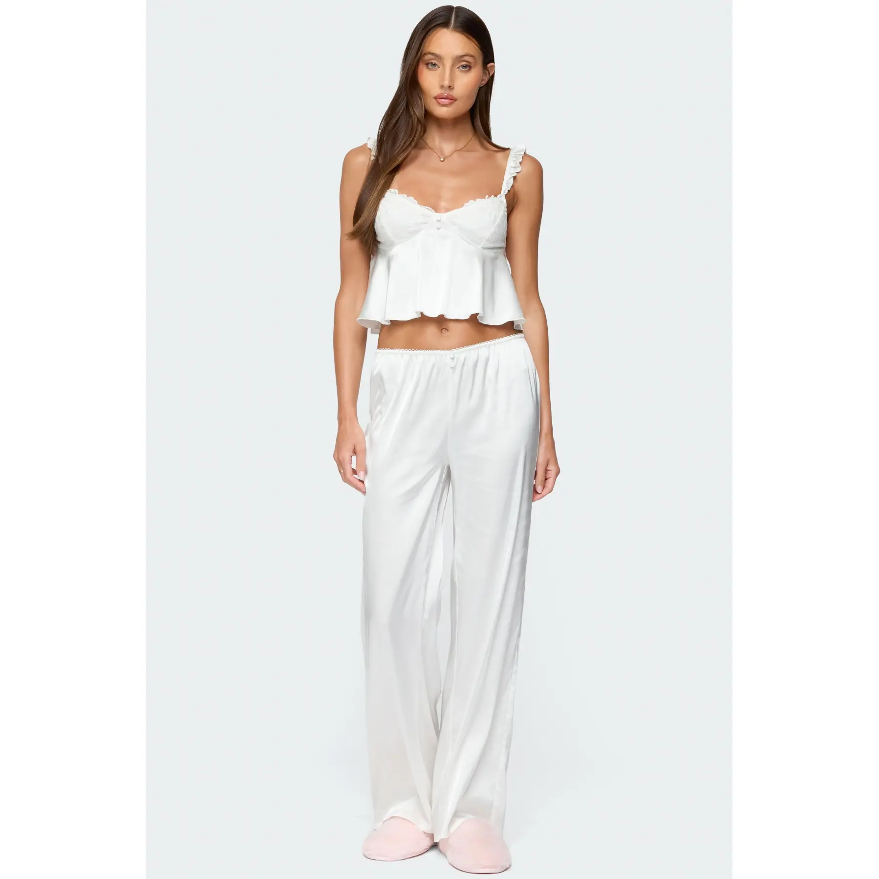 Izabella Satin Effect Pants Izabella Satin Effect Pants