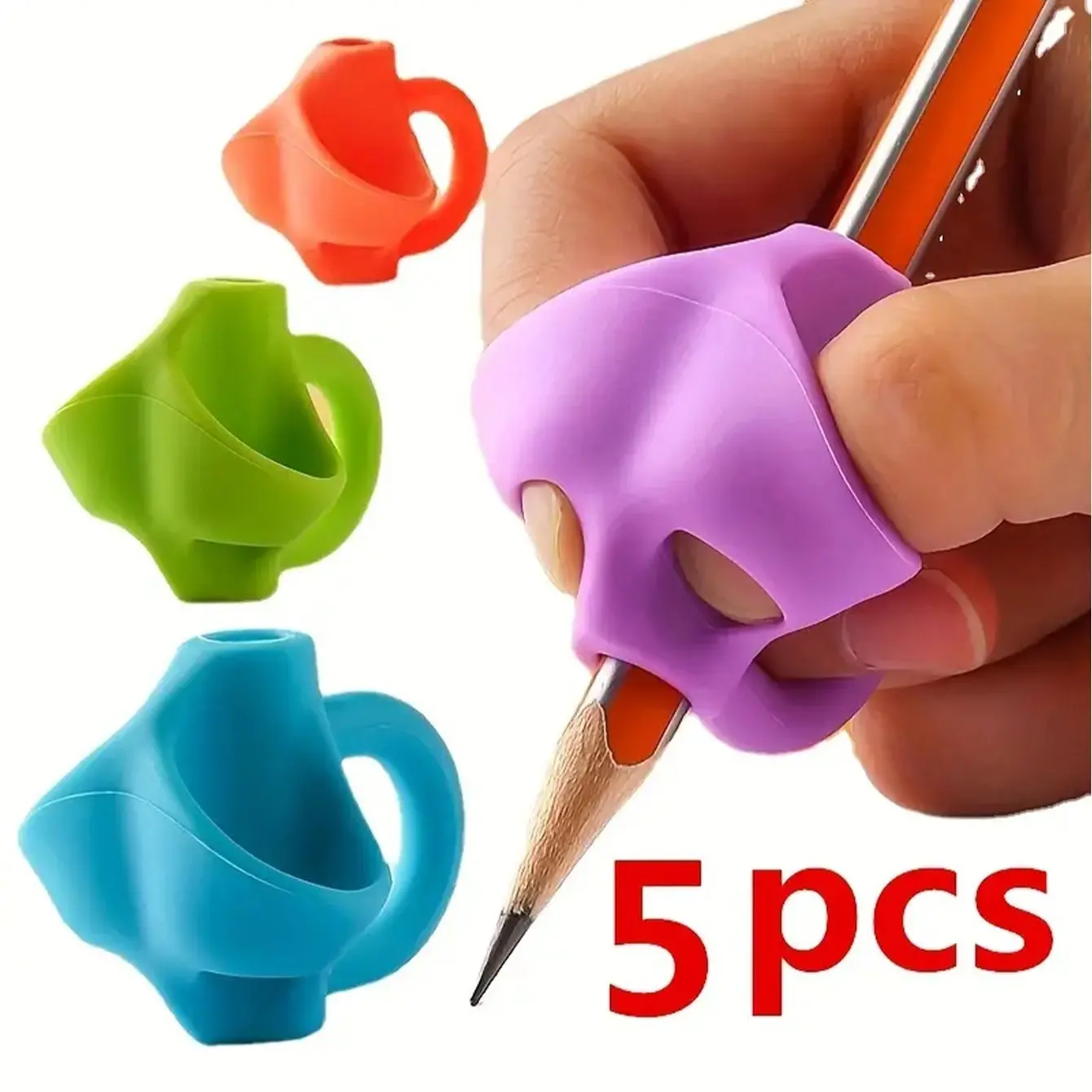 Three-Finger Pen Pencil Holder for Kindergarten, Beginner Writing Aid, Posture Correction Tool for Elementary Students, Practice Calligraphy, Stationery Supplies, School Classroom Supplies