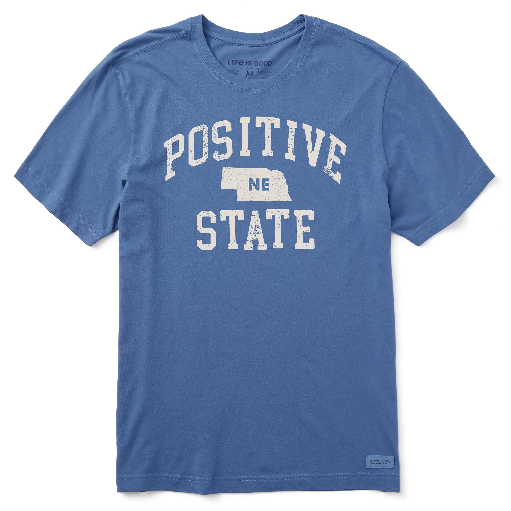 Men's Positive State Nebraska Short Sleeve Crusher Tee