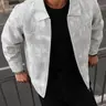Men's Lightweight Casual Jacket, Zip Closure, Tie Dye Design, Polyester, Spring Fall, Daily Wear, Travel, Formal