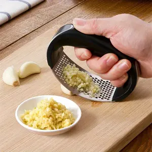 Manual Stainless Steel Garlic Presser, Home Use Garlic Mincer, Garlic Paste Maker, Kitchen Tool, 1pc Garlic Squeezer