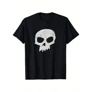 Vintage Distressed Skull Graphic T-Shirt Unisex – Soft Cotton, Relaxed Fit Gothic Streetwear