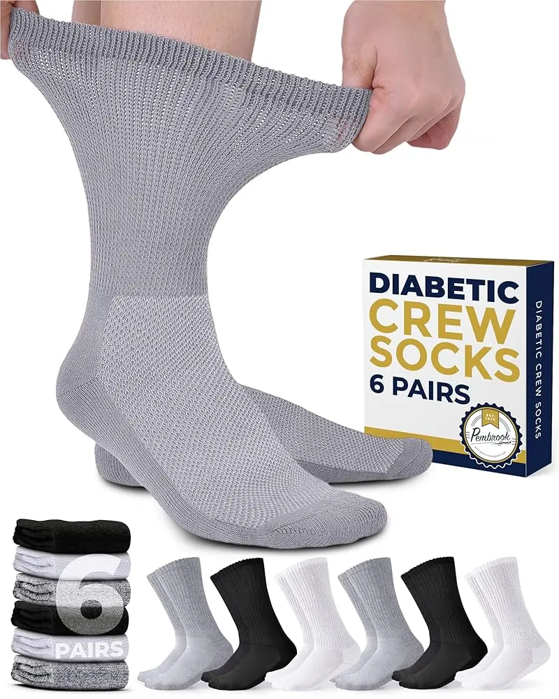 2 Black / 2 White/ 2 Gray - 6 Pairs