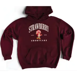 Retro Strawberry Shortcake Hoodie, Life Is Delicious T-Shirt, Strawberry Shortcake Graphic Tee, Funny Cartoon Sweatshirt